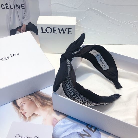 Christian Dior CD Bow Elegant Hair Hoop