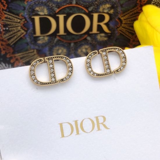 Christian Dior CD Letter Combination Mini Stud Earrings