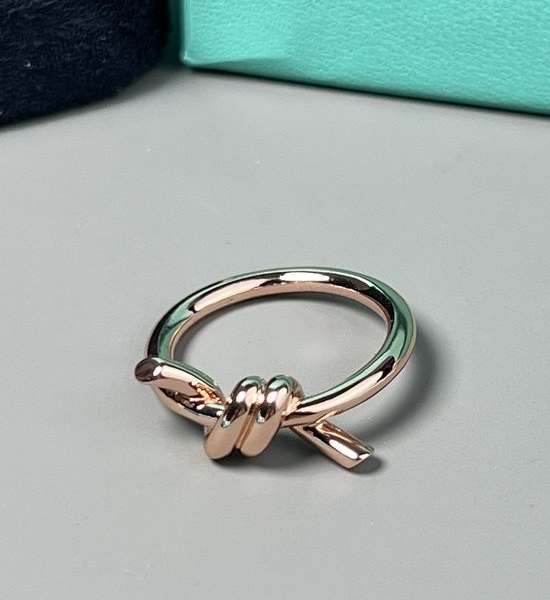 Tiffany & Co. Rose Gold Knot Ring Hand Polished Jewelry