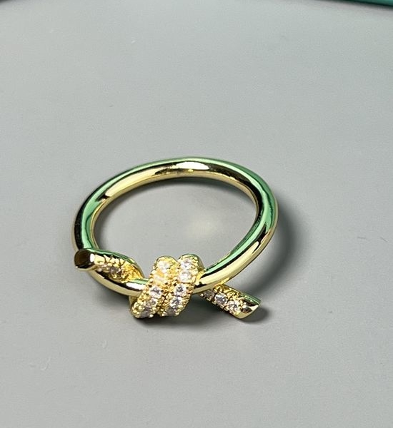 Tiffany & Co. Diamond Paved Gold Knot Ring Fine Jewelry