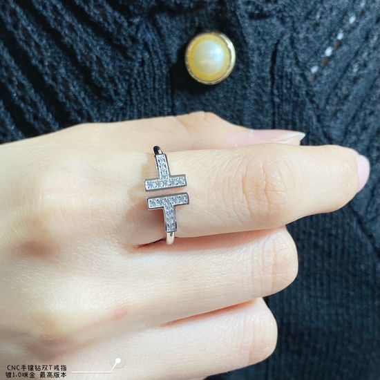 Tiffany & Co. Five Diamond Open Band Ring