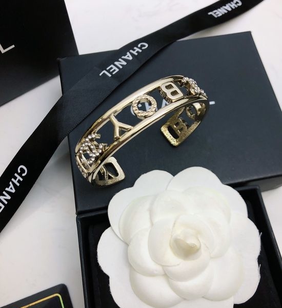 Chanel Minimalist Hollow Plated Bangle