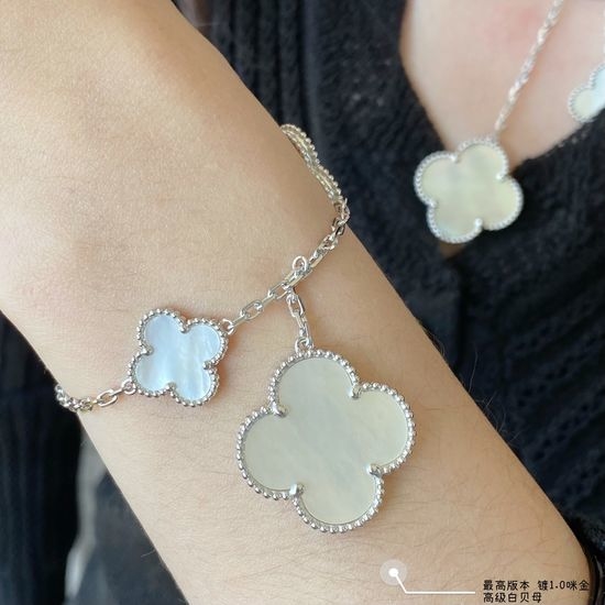 Van Cleef & Arpels VCA Mother of Pearl Clover Bracelet