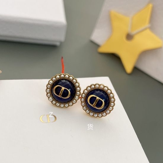 Chanel Gradient Bead Flower Stud Earrings