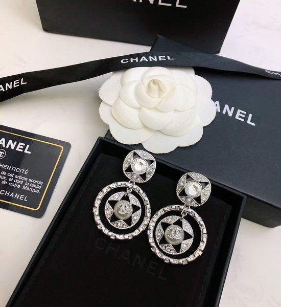 Chanel Elegant Dangling Tassel Earrings