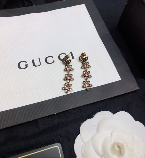 Gucci Sparkling Red Crystal Stud Earrings