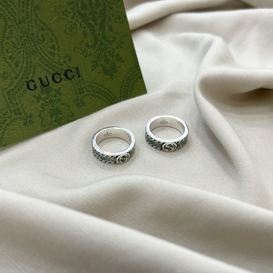 Gucci Brown Marble Enamel Ring