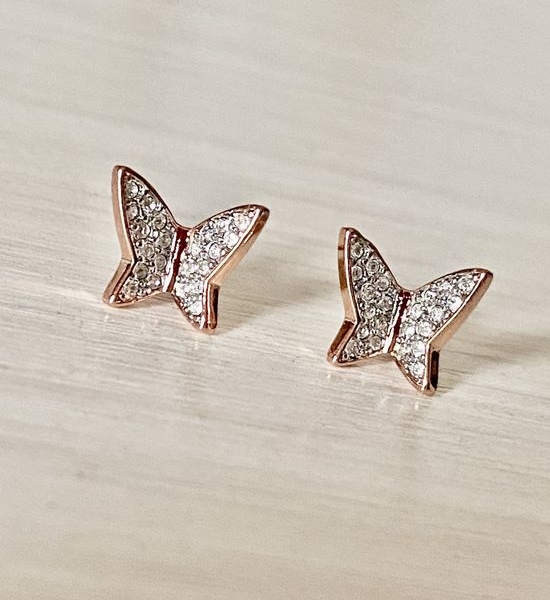 Swarovski Butterfly Design Stud Earrings