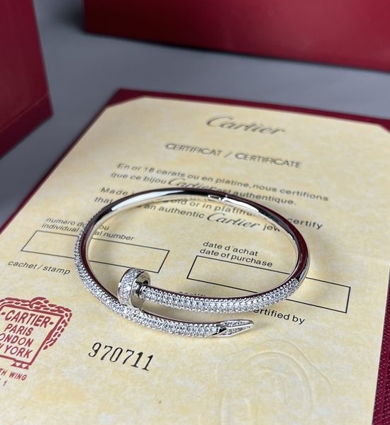 Cartier Classic Sparkling Diamond Nail Bangle