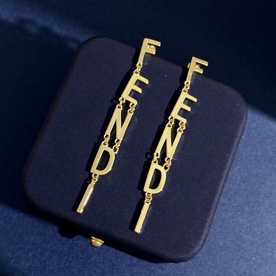 Fendi Tassel Long Stud Earrings