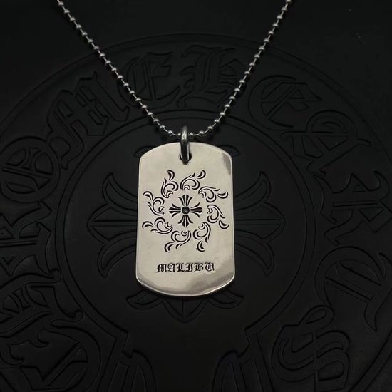 Chrome Hearts Sunflower Pendant Beaded Chain Necklace