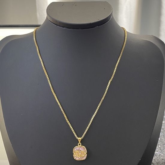Valentino Pink Crystal Necklace Matching Earrings Available