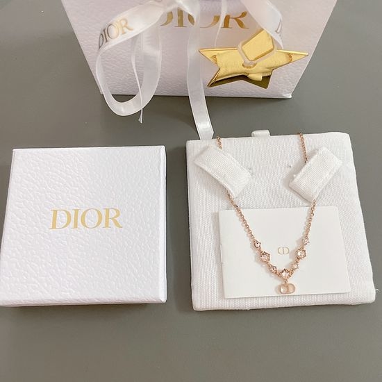 Christian Dior CD Seven Diamond Pendant Necklace