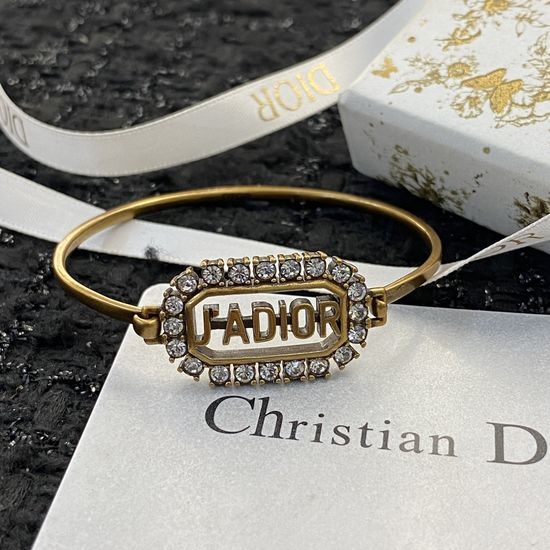 Christian Dior CD Vintage Timeless Elegant Decorative Bangle