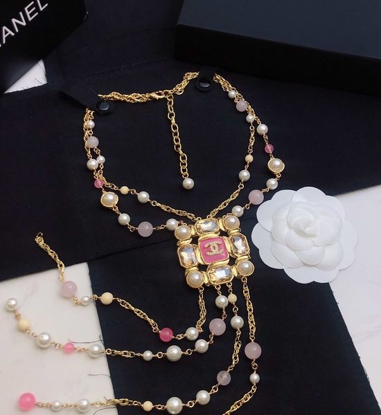 Chanel Tassel Beaded Long Sweater Necklace