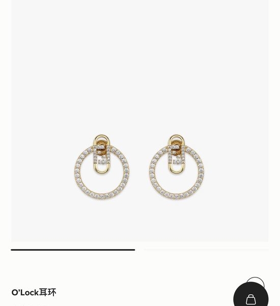 Fendi Classic Brass Stud Earrings Daily Accessory