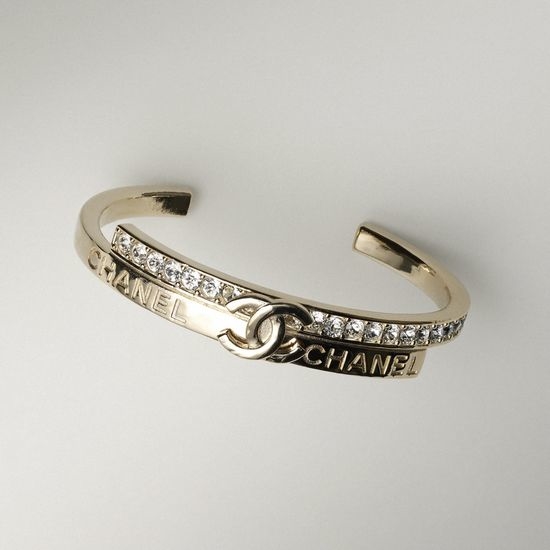 Chanel Diamond Letter Open Bangle