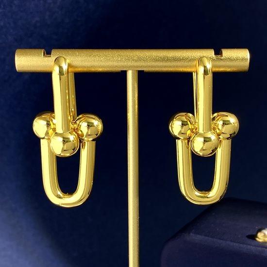 Tiffany & Co. Thick Bamboo U-shaped Hoop Earrings