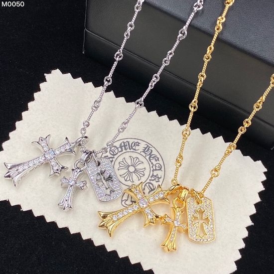 Chrome Hearts Three Piece Cross Pendant Necklace