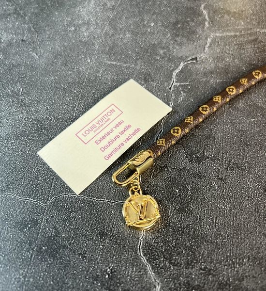 Louis Vuitton LV Shield Leather Bracelet Brass Material
