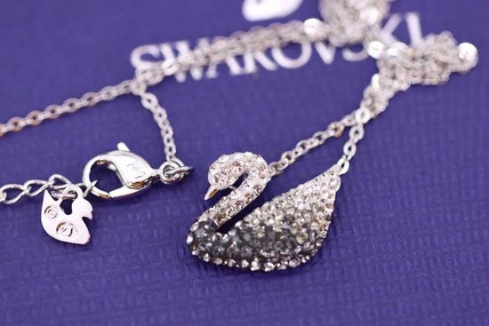 Swarovski Gradient Swan Pendant Necklace