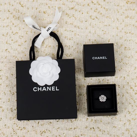 Chanel Camellia Diamond Inlaid Ring