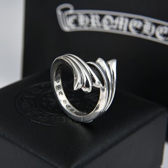 Chrome Hearts Vintage Cross Pattern Sterling Silver Open Ring