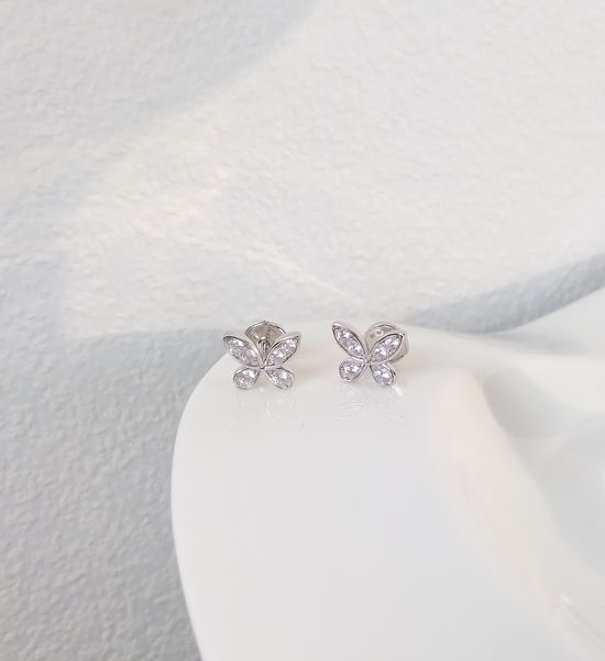 Graff Butterfly Stud Earrings With Diamonds