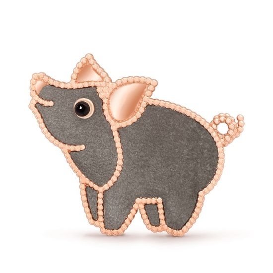 Van Cleef & Arpels VCA Cute Pig Shape Brooch Pendant