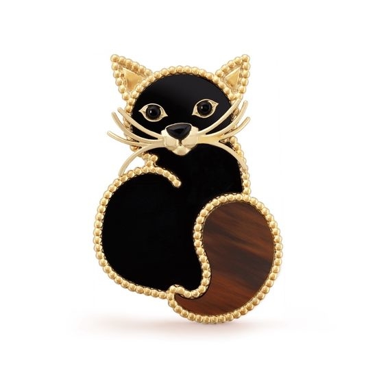Van Cleef & Arpels VCA Sweet Cat Shape Brooch Pendant