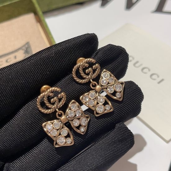 Gucci Vintage Bow Knot Drop Earrings