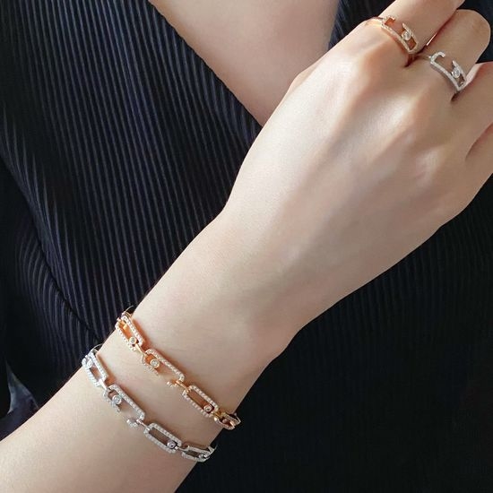 Messika Row Diamond Move Charm Bracelet