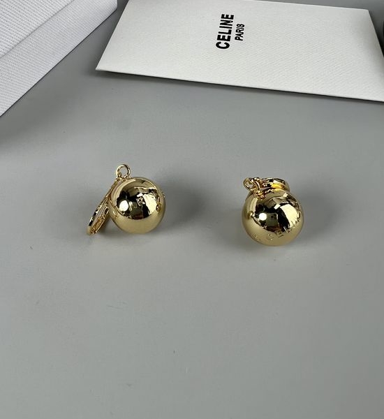 Celine Brass Ball Versatile Daily Earrings