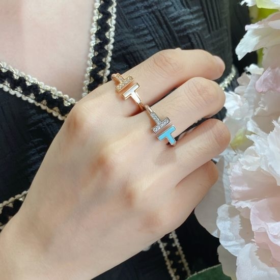 Tiffany & Co. Mother of Pearl Diamond Ring
