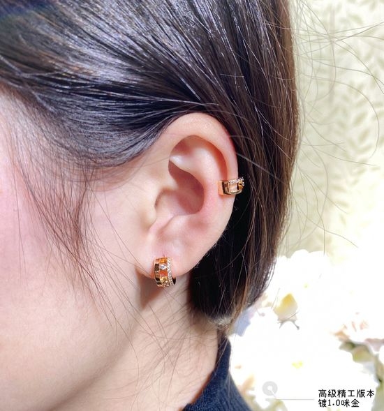 Messika Half Diamond Stud Earrings Timeless Design
