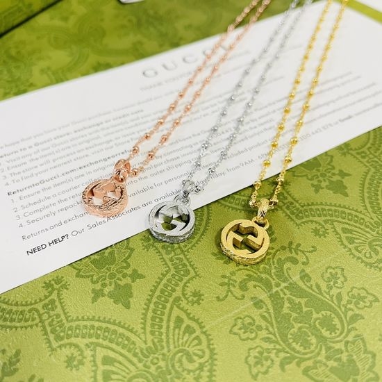 Gucci Classic Double Pendant Fashion Necklace