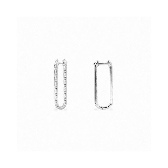 Apm monaco Geometric Square Long Drop Earrings