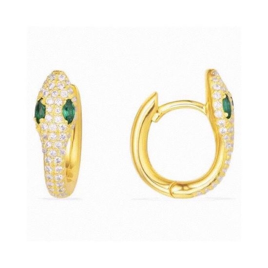 Apm monaco Snake Shape Hoop Earrings Minimalist Style