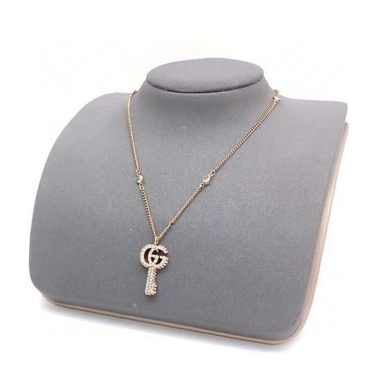 Gucci Crystal Double Letter Key Necklace