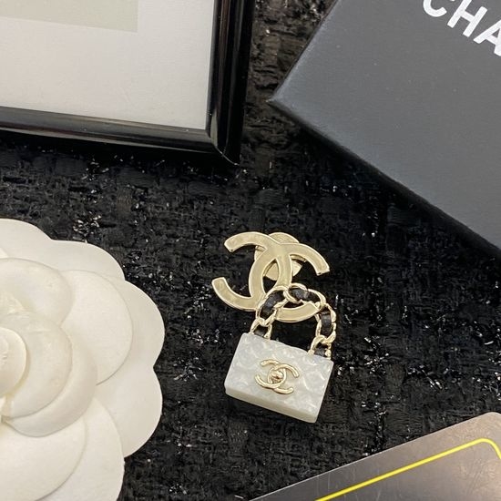 Chanel Vintage Quilted Bag Brooch