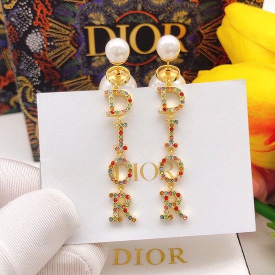 Louis Vuitton LV Colorful Diamond Letter Stud Earrings