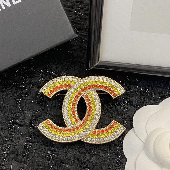 Chanel Gradient Rhinestone Brooch