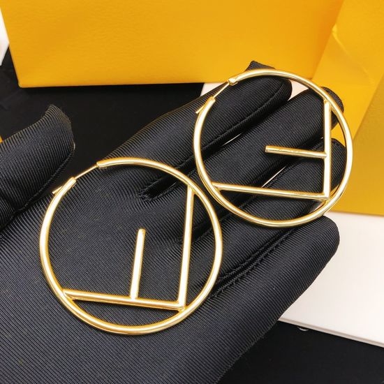 Fendi Fendi Large Round Glossy Earrings