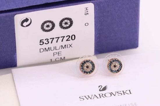 Swarovski Round Evil Eye Crystal Stud Earrings
