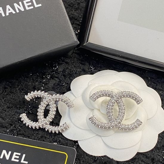 Chanel Classic Rhinestone Stud Earrings