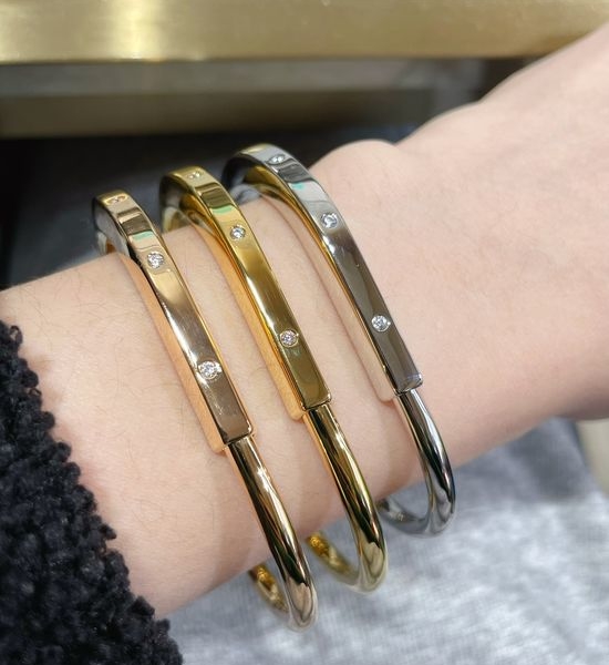 Tiffany & Co. Pavé Lock Bangle Bracelet