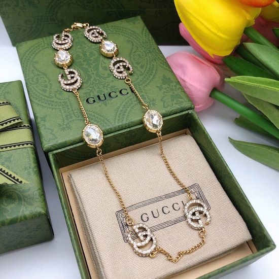 Gucci Bold Colorful Decorative Chain Necklace