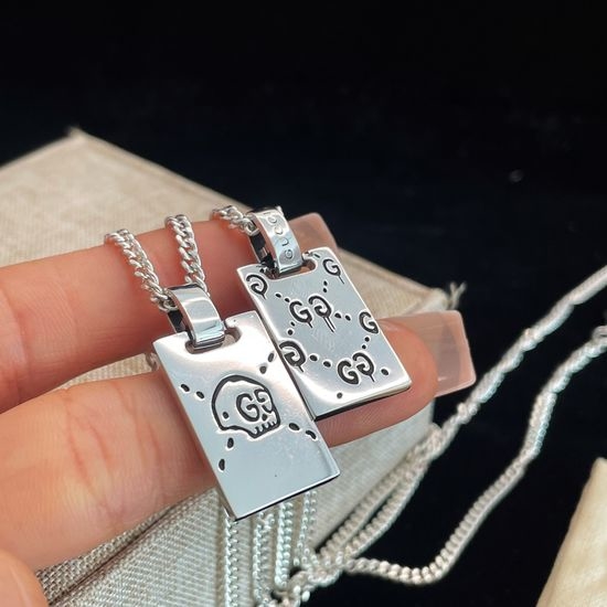 Gucci Square Shape Skull Pattern Necklace