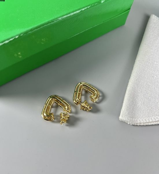 Bottega Veneta BV Circular Geometric Hoop Earrings