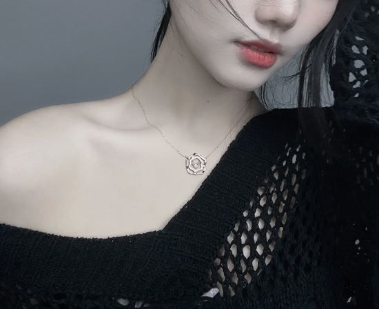 Piaget Hollow Rose Pendant Necklace